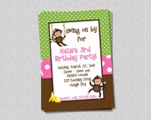 Monkey Birthday Invitation Monkey Birthday Party Invite Printable Il_170x135