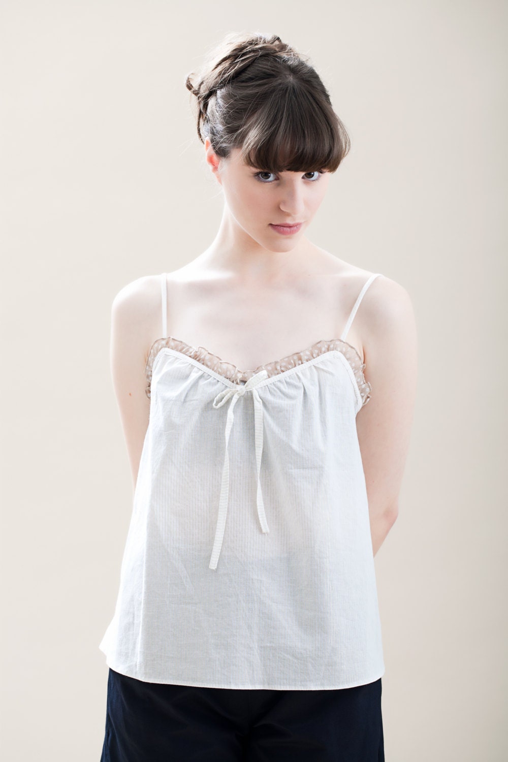 Sleeveless top, Womens top, white top, Elegat top, Summer tank top, Summer womens top,  Free shipping
