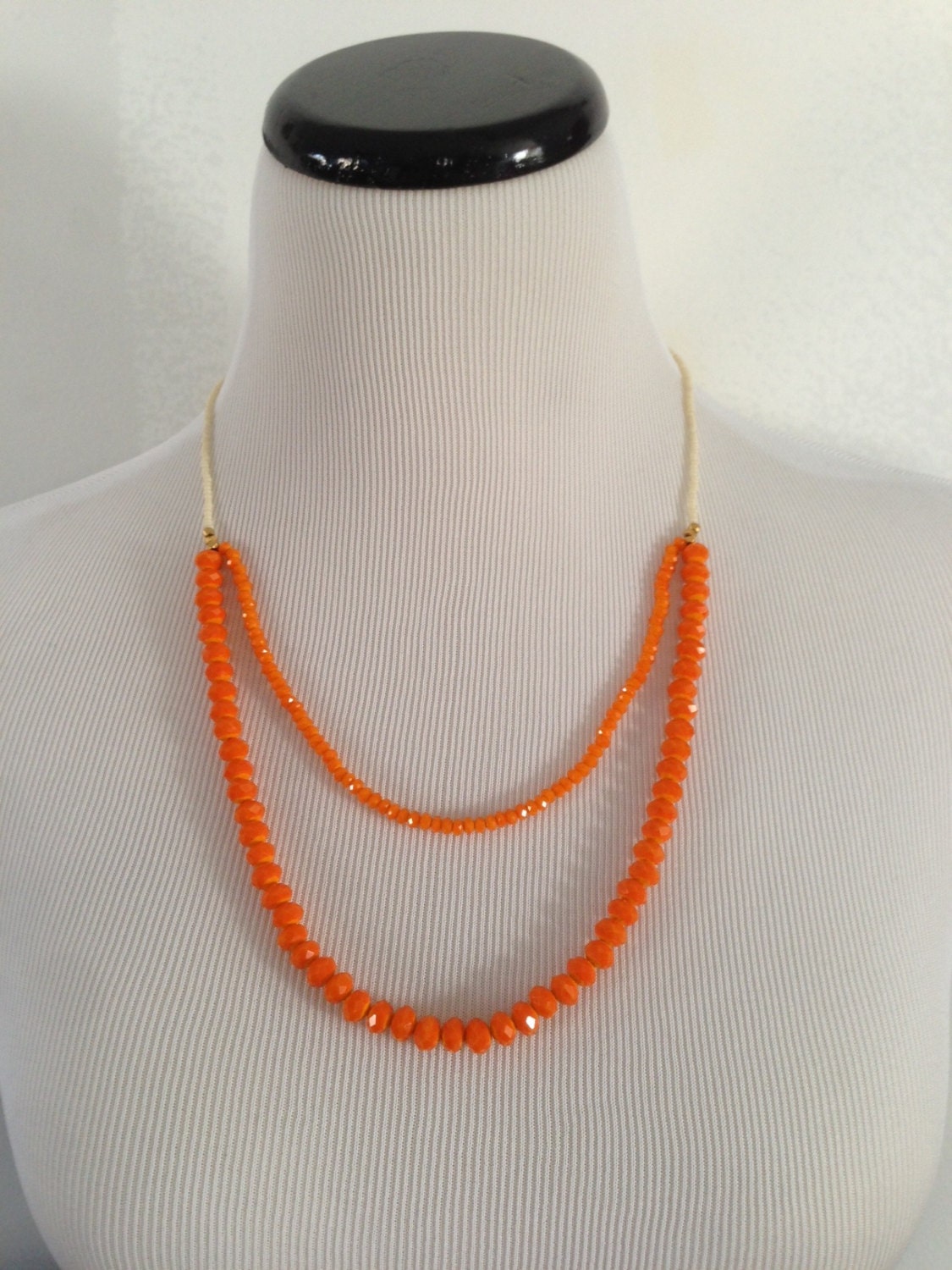 Orange Double Strand Necklace