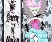 8 x 10 "queen of prissy" print - marie antoinette - ready to frame with mat