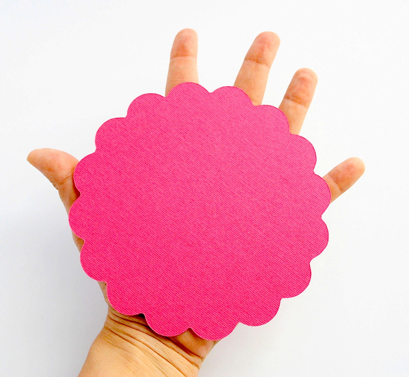 16 Big Scalloped Circle for banner (5.0 inches) Scalloped Circles inTextured Cardstock A110 Il_170x135