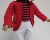 LONG SHRUG CARDIGAN (Red) American Girl 18 inch doll