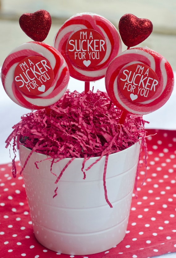 Valentine PRINTABLE DIY Tag 'I'm A Sucker For You' by Love The Day Il_570xn