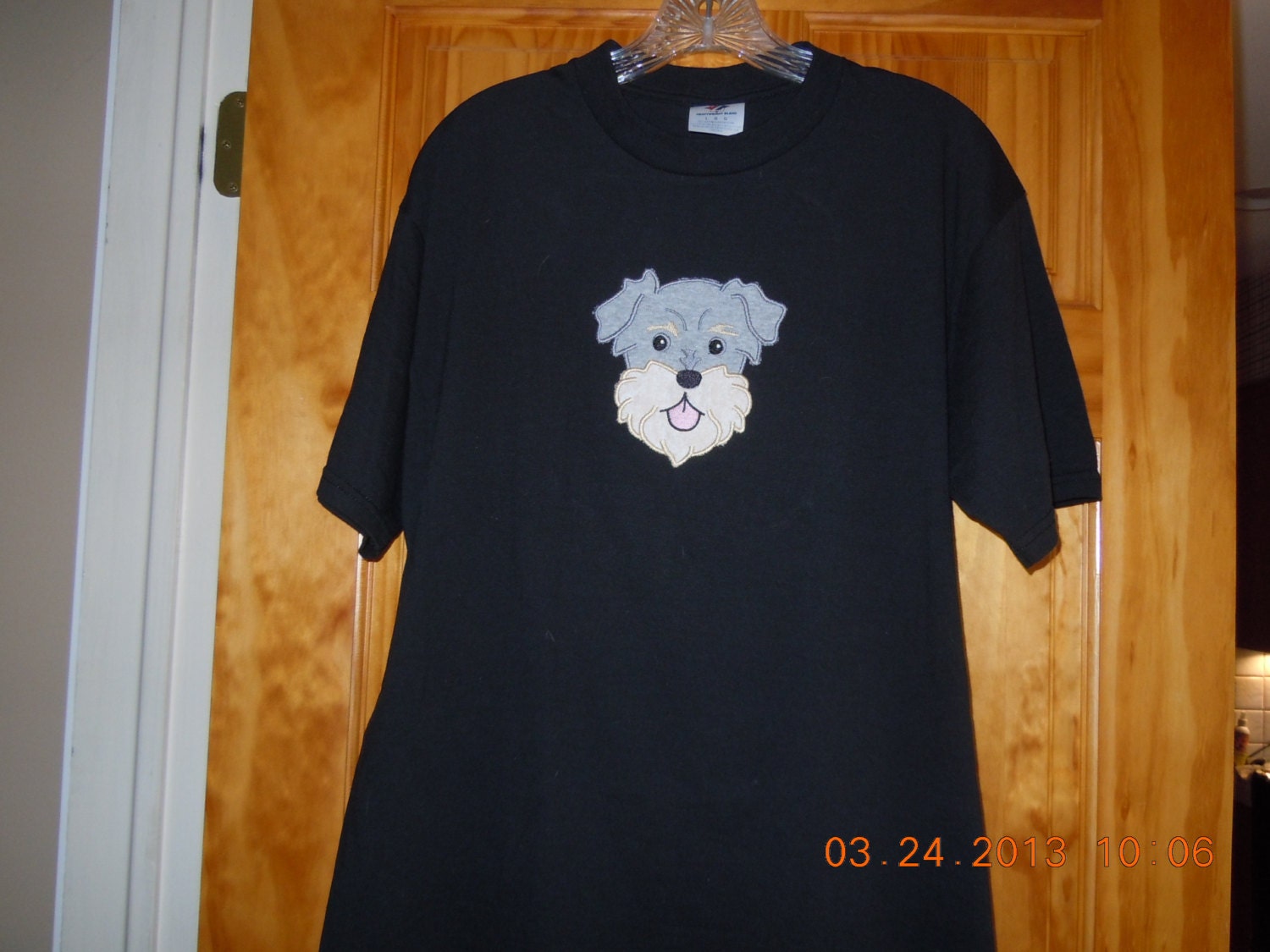 Schnauzer Tee shirt-appliqued-Personalized