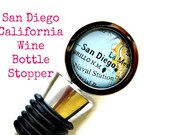 San Diego Map Wine Bottle Stopper
