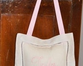 Personalized Hemstitched Pillow 8x8 with Ribbon