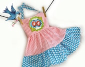 PDF Pattern Girl Top Dress Instant Download 12M 2 3 4 5 6 7 8 9 10  Halter Summer Applique Toddler Tween