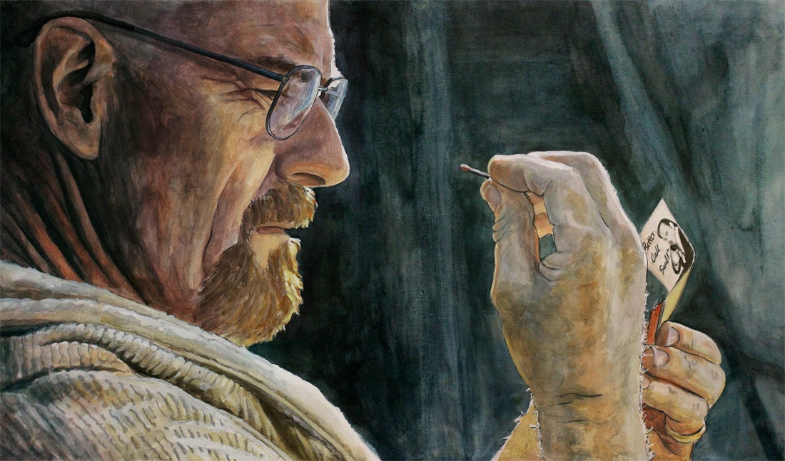 Walter White from Breaking Bad - large fine art print from an original painting - 13x19in