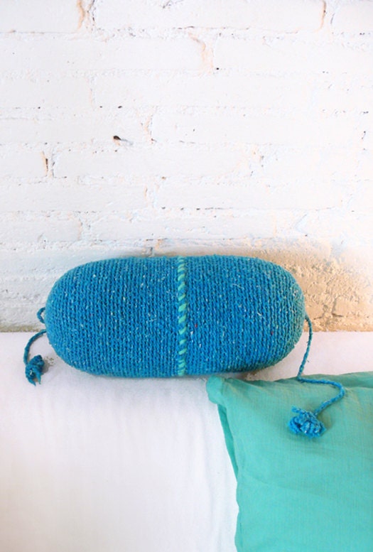 Pillow Crochet Marrakech  -  blue