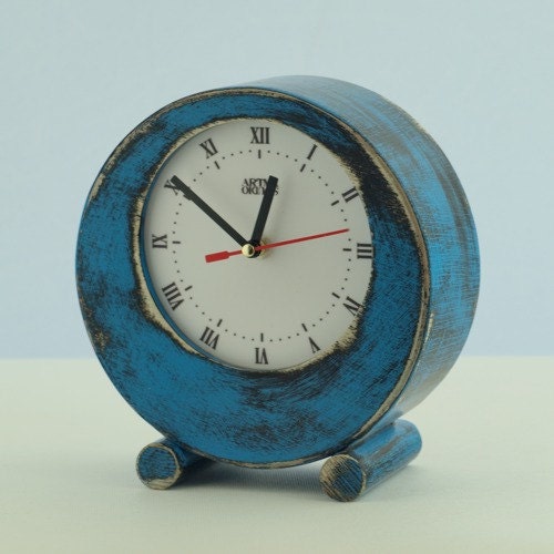 Clock circle blue OLDE - free shipping