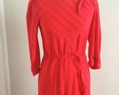 Vintage 1980's knit Red Dress