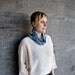Hand Knit Natural Indigo Dyed Cotton Cowl - Original Design - OOAK