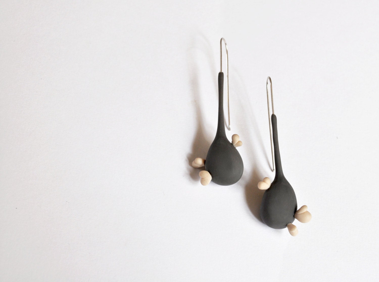 contemporary abstracted minimal cute earrings ''cactus full of love''