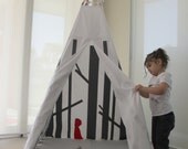 Secret Fairytale Teepee Tent - Little Red in Graphite