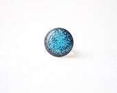 FREE WORLDWIDE SHIPPING - Turquoise Blue Sparkle Ring - Glitter jewelry - smafactory