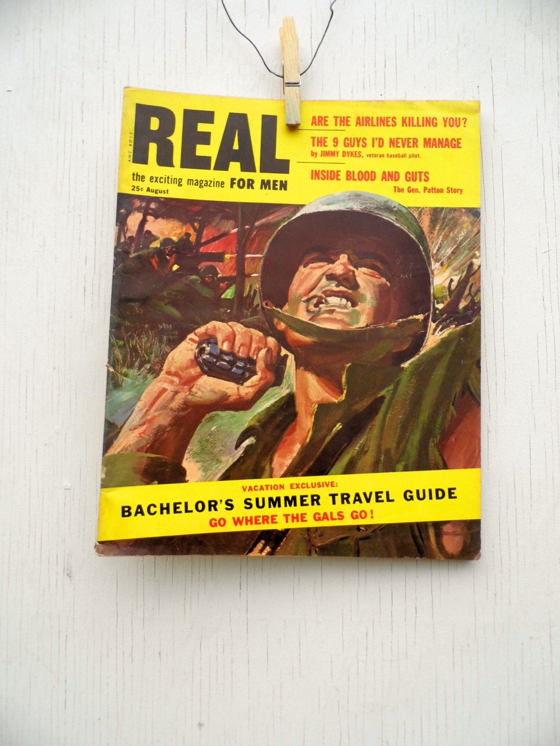 Real For Men Magazine, Real the Exciting Magazine for Men, Mid Century Ephemera, Mad Men Era, Atomic Age, 1950s
