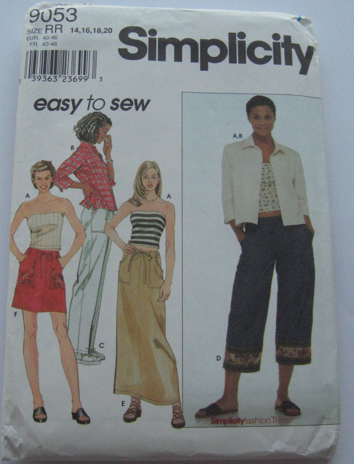Simplicity Pattern Nimber 9053 Shirt Pants Skirt Top