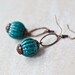 Teal Earrings - Boho Jewelry, OOAK Jewelry
