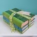 Vintage Books Set of Three in Blues and Greens Instant Library Collection