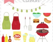 Summer BBQ Cookout - Digital Clip Art Illustrations for Personal and Commercial Use