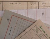 10 Vintage ledger paper - Ephemera pack