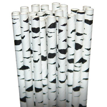 Birch Zebra Stripe Black Party Paper Straws - Cake Pop Sticks - Pixie Sticks - Qty 25 Il_570xn