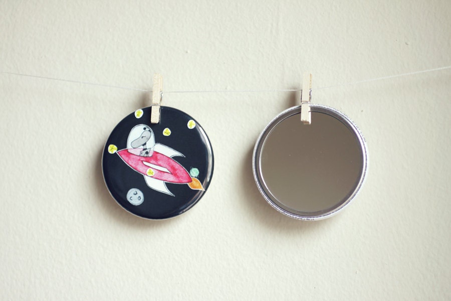 Pocket Mirror - Cosmos, Rocket Robot