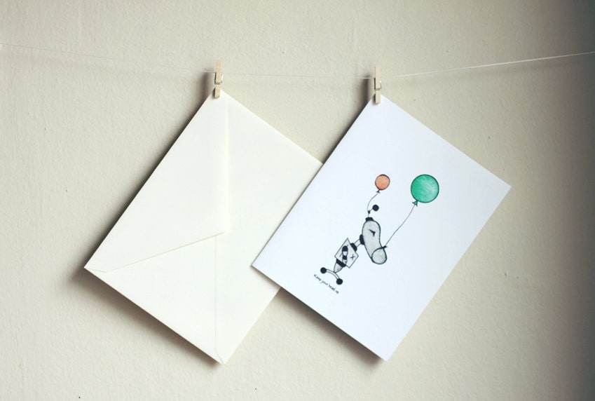 Free Shipping - Greeting Card - Keep Your Head Up, with Envelope