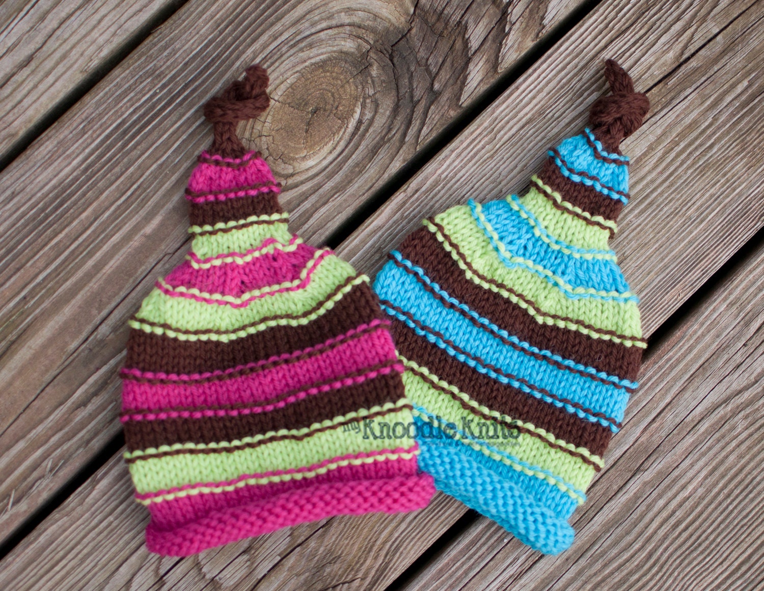 Knit Newborn Hat, Twin Set Newborn Hats, Newborn Photography Prop Set