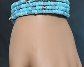 Milky Aqua - TOHO - Beaded - Bangle Bracelet