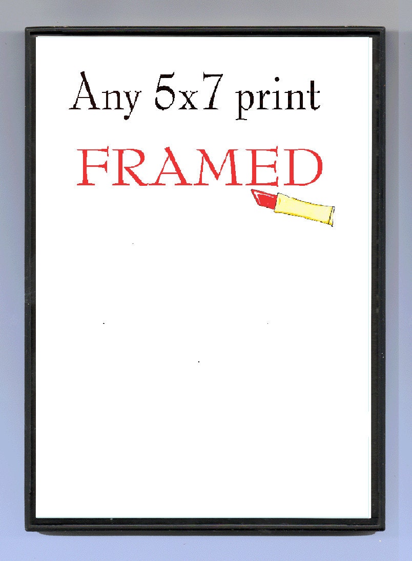 Framed 5x7 prints - classic black frame