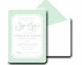 Shower Invitation/Birthday Invitation . Smocked Collection . by Loralee Lewis