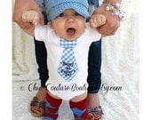 Baby Boy.  Happy 1st Father's Day Baby Boy Tie Onesie.   Choose Any Necktie Fabric. Plaid, Stripes, Argyle. New Dad, New Baby.