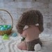 SALE 0 to 3m Newborn Bunny Hat Diaper Cover Set - Brown Cream Crochet Baby Bunny Beanie Pom Pom Diaper Cover Baby Hat Bunny Ear Photo Prop