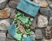 Christmas Stocking from the Woodland Collection, Handmade and Personalized