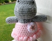 Daisy the Hippo in Tutu Crocheted Toy