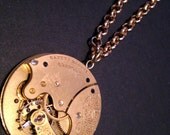 Antique Watch Movement Necklace - Reversible