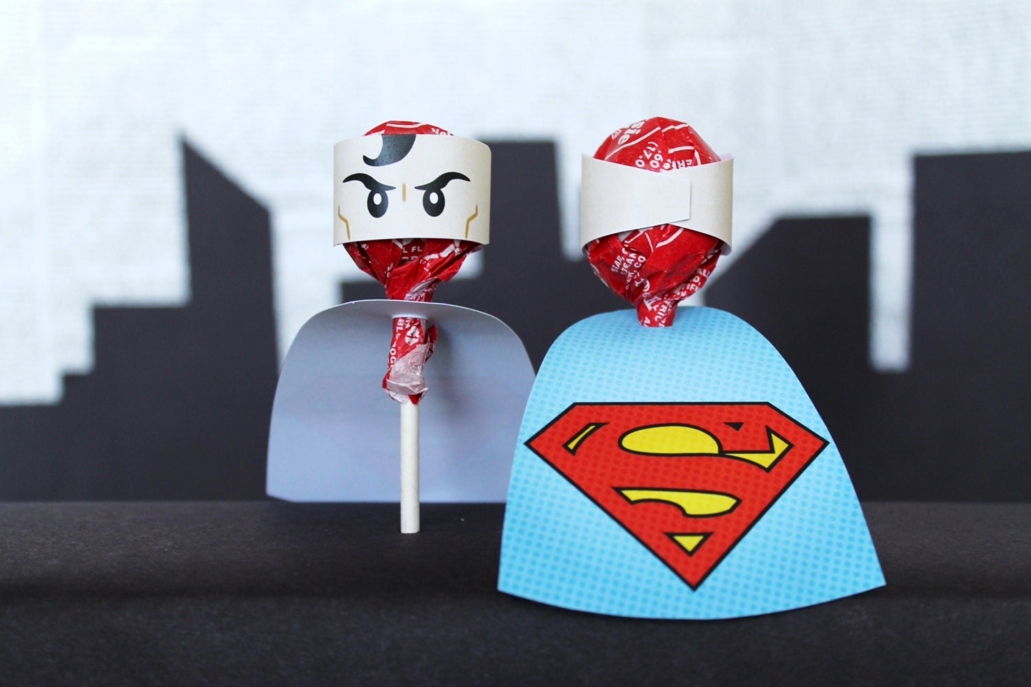 Superhero Collection. SUPERMAN Caped Cutouts. DIGITAL DOWNLOAD. DiY Printable Design. Pinkadot Shop