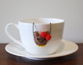 Pom Pom Bear Necklace by Winnifreds Daughter