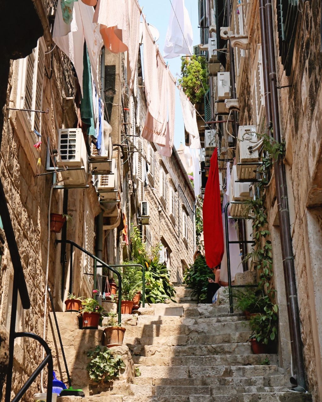 Dubrovnik Photography - Travel Photograph - Mediterranean Decor - Croatia - Laundry in Europe - Old City - Vita Nostra