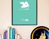 Spirited Away // Minimalist White Dragon Movie Poster // 11x17 Miyazaki and Ghibli Art Print