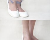 White Hip - Handmade Leather ballet flats - CUSTOM FIT