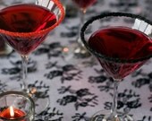 Red cocktail rimming sugar for martinis, sweet margaritas, signature drinks