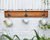 Reclaimed Oak Coat Rack - Coat Hook, Wall Hook - Created from Salvaged Wood - 35-3/4