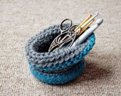 Yarn felted bowl - crochet and felt