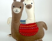 Stuffed Llama PATTERN - Sew by Hand Plush Felt Stuffed Animal PDF - Easy to Make