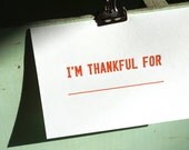 I'm Thankful For Letterpress Card