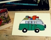 Road Trip Van 5x7 Archival Quality Print Summer Travel Adventure Explore