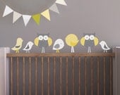 Nursery Wall Decal, Kids Wall Decal. Birds and Owls Children Wall Decal