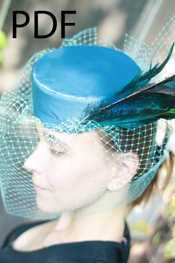 PDF Pillbox Sewing Pattern for Veiled Birdcage Pillbox Hat by uku2